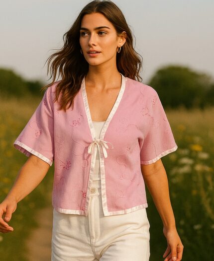 Veste Rose Femme Élégante